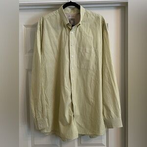 Cutter & Buck Light Green Striped Button Down Shirt